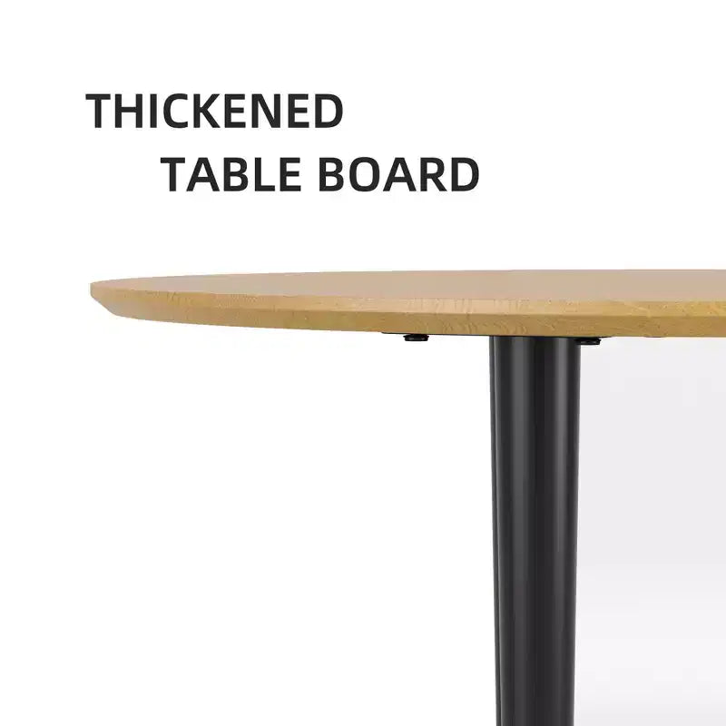 Tavolo da Pranzo Ovale in Legno, Tavolo da Cucina con Gambe in Metallo