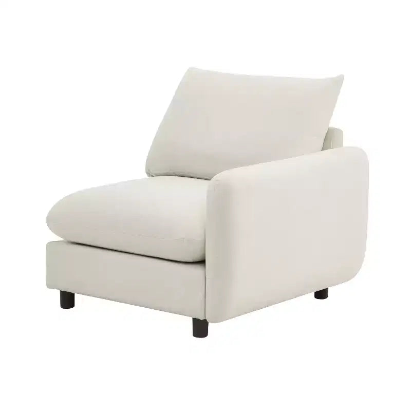Divano Sezionale Moderno Imbottito, Bianco
