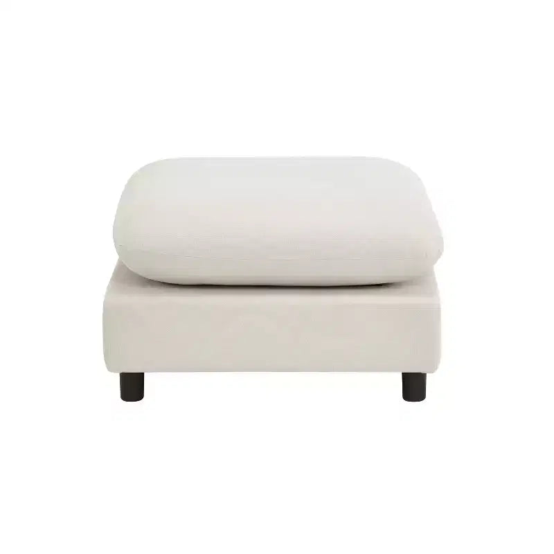 Divano Sezionale Moderno Imbottito, Bianco