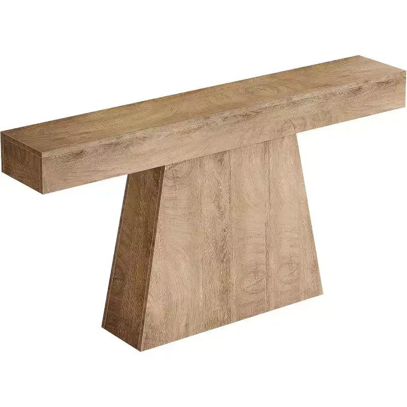 Tavolo consolle da 63", tavolo da ingresso con base trapezoidale per entrata, corridoio, soggiorno