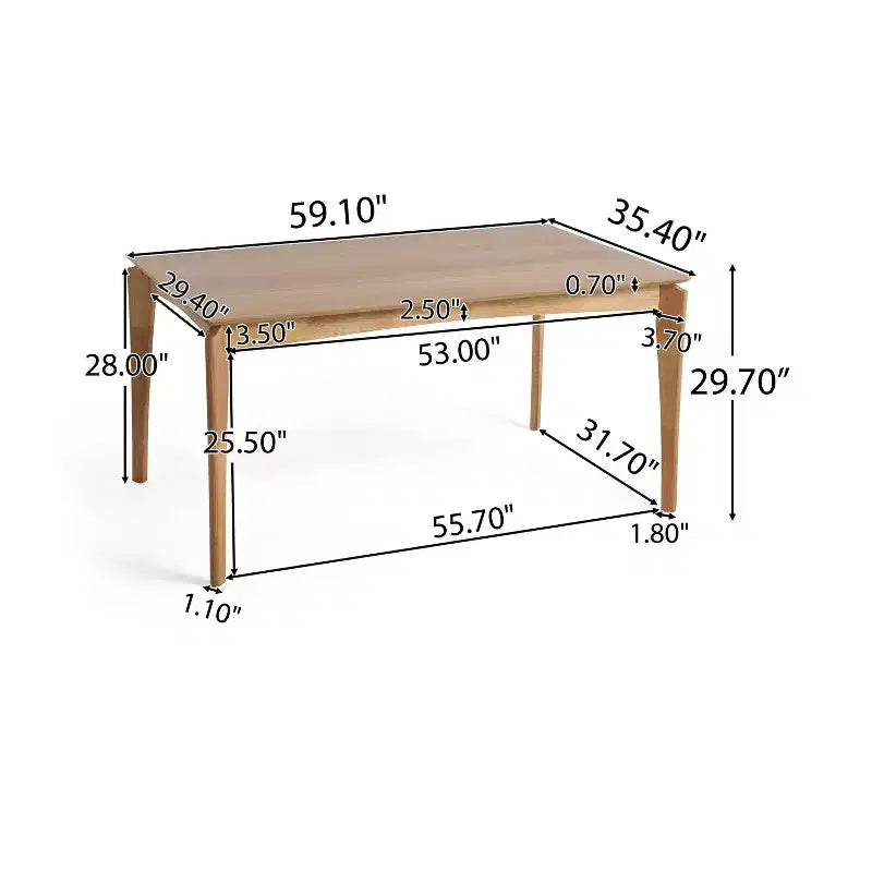 Set da pranzo in legno e tessuto
