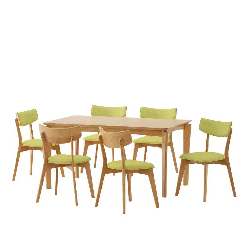 Set da pranzo in legno e tessuto