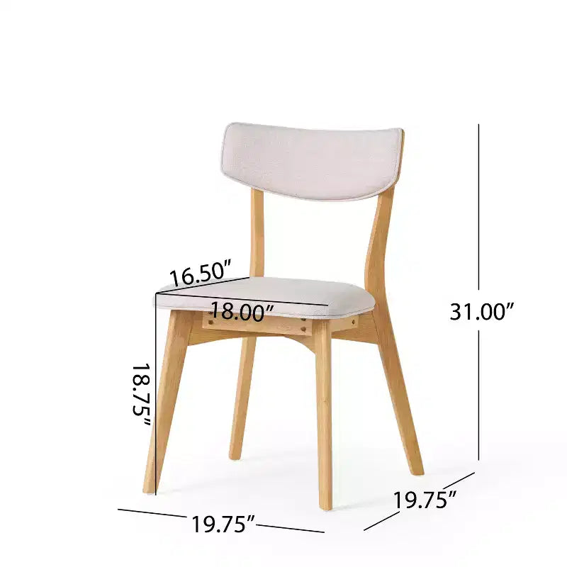 Set da pranzo in legno e tessuto