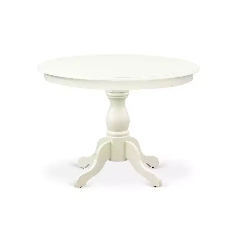 Set tavolo da cucina rotondo moderno lino bianco
