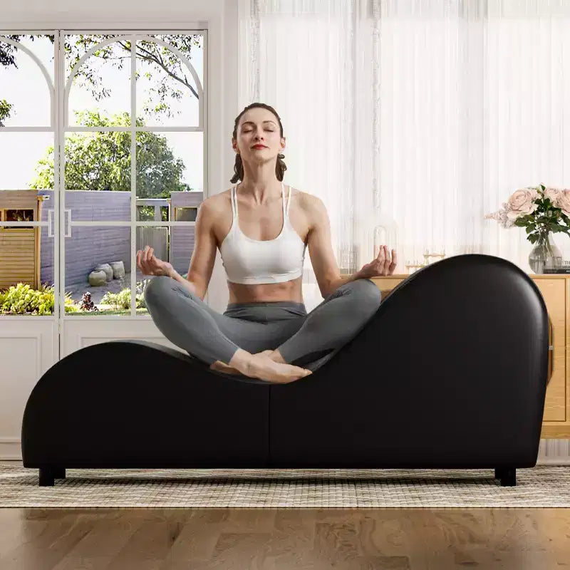 Sedia da yoga a sdraio in velluto, sedie da yoga curve moderne per adulti per stretching, rilassamento, esercizio fisico