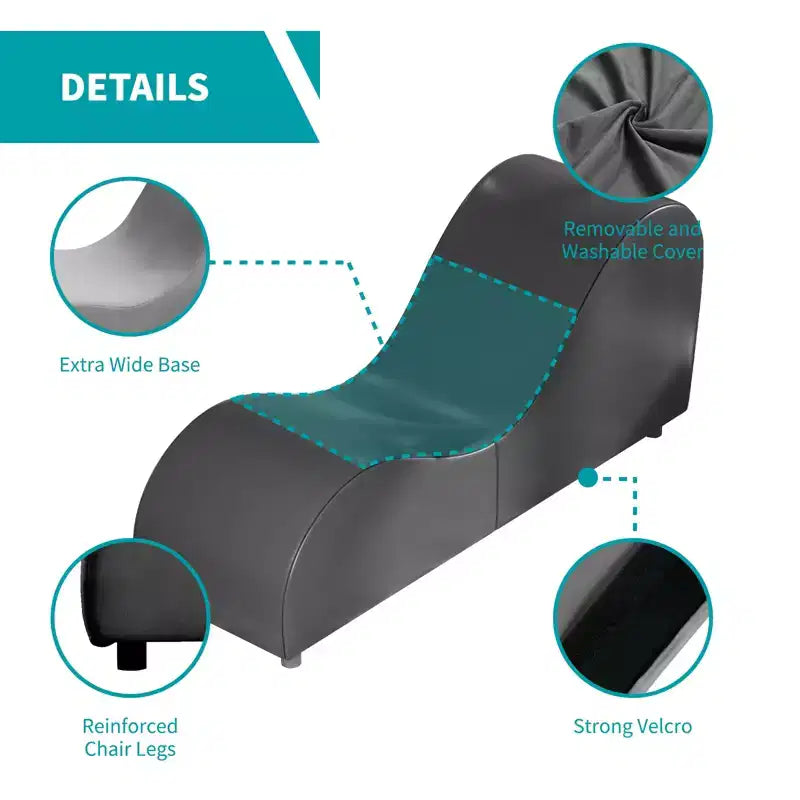 Sedia da yoga a sdraio in velluto, sedie da yoga curve moderne per adulti per stretching, rilassamento, esercizio fisico