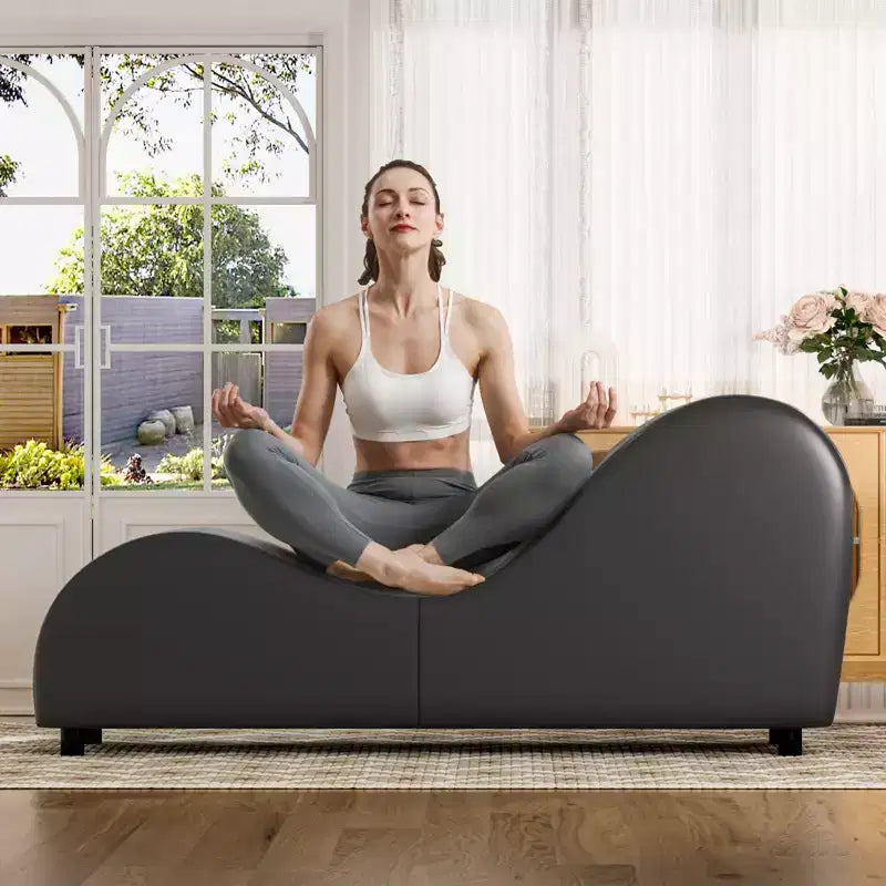 Sedia da yoga a sdraio in velluto, sedie da yoga curve moderne per adulti per stretching, rilassamento, esercizio fisico