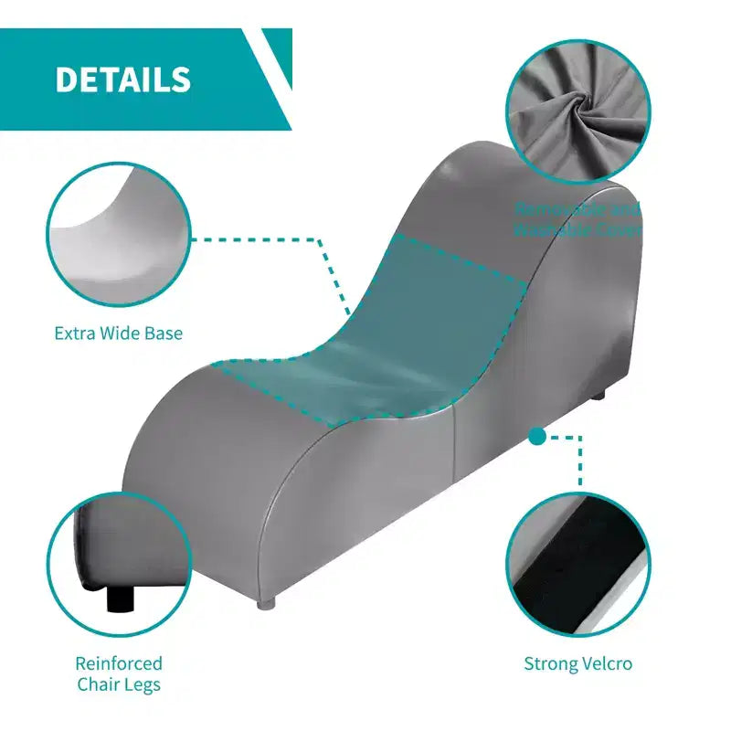 Sedia da yoga a sdraio in velluto, sedie da yoga curve moderne per adulti per stretching, rilassamento, esercizio fisico