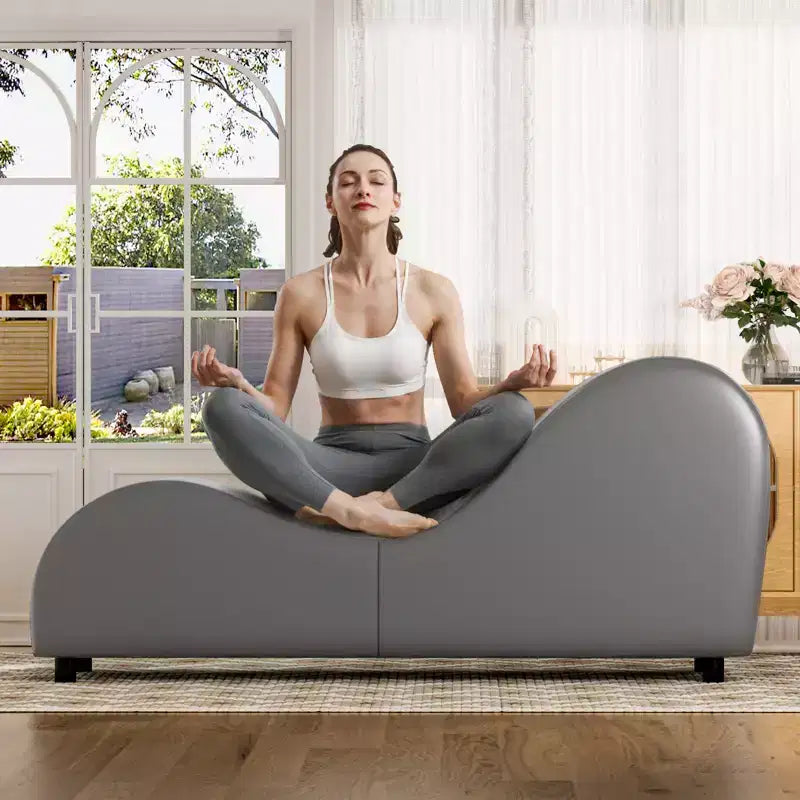 Sedia da yoga a sdraio in velluto, sedie da yoga curve moderne per adulti per stretching, rilassamento, esercizio fisico