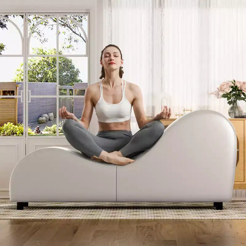 Sedia da yoga a sdraio in velluto, sedie da yoga curve moderne per adulti per stretching, rilassamento, esercizio fisico