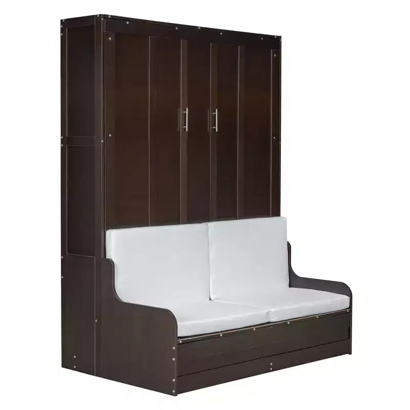 Letto a scomparsa matrimoniale Queen Size, ripiegabile in un mobile con cuscino, facile da usare