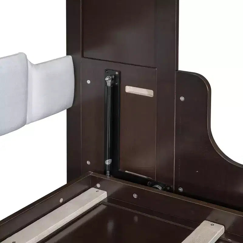Letto a scomparsa matrimoniale Queen Size, ripiegabile in un mobile con cuscino, facile da usare