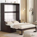  Queen Size Murphy Bed Wall Bed, Folded into a Cabinet with Cushion, Easy-to-Use
