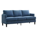  3-Seater Simple Design Sofa - Modern Fabric Sofa with Wooden Frame and Comfortable Cushions
