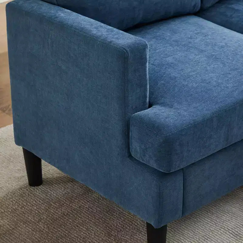 Divano dal Design Semplice - Divano Moderno in Tessuto con Telaio in Legno e Cuscini Confortevoli
