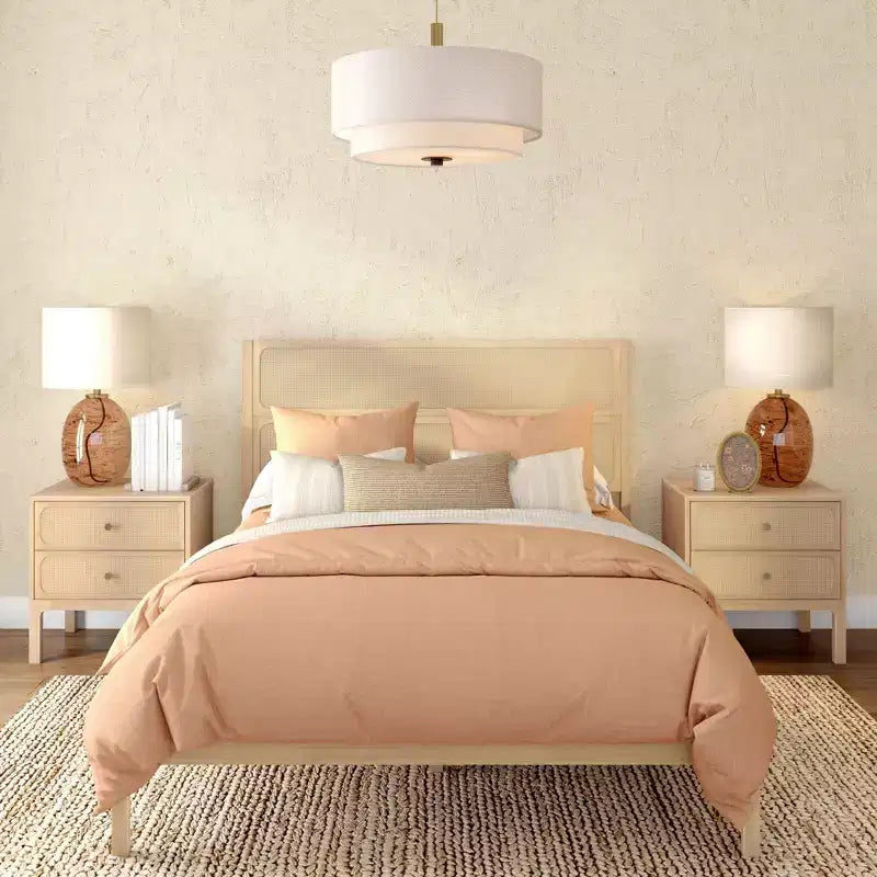 Letto matrimoniale in rattan