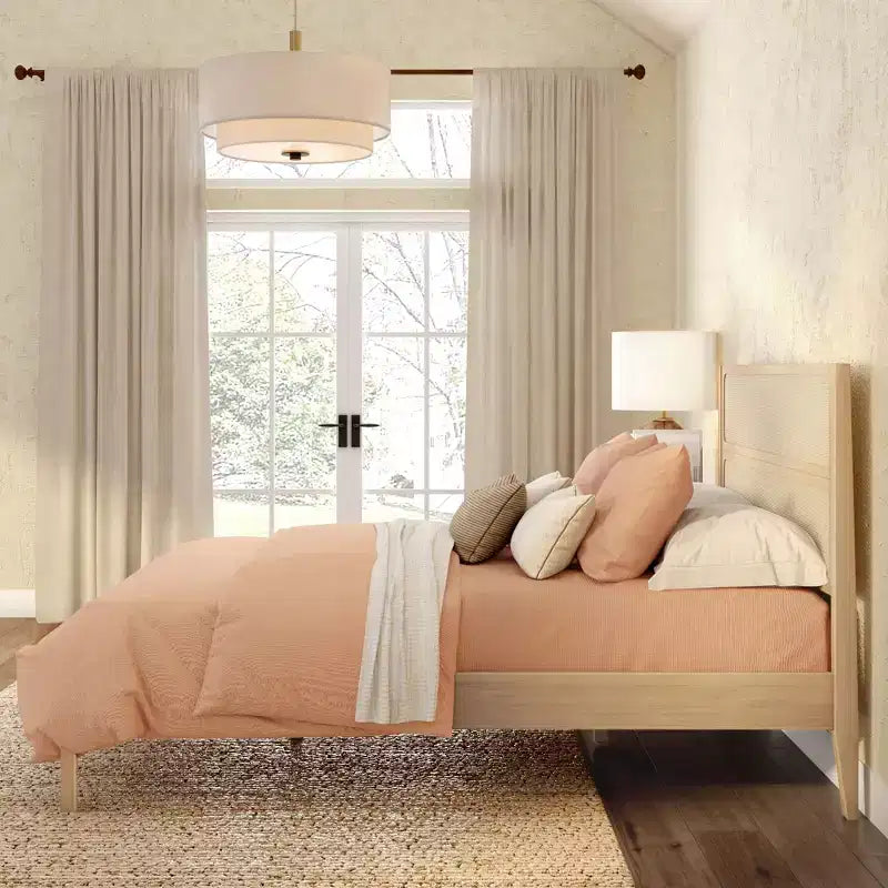 Letto matrimoniale in rattan