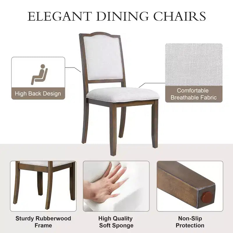 Set tavolo da pranzo, tavolo da pranzo allungabile in legno 60-78 con prolunga rimovibile