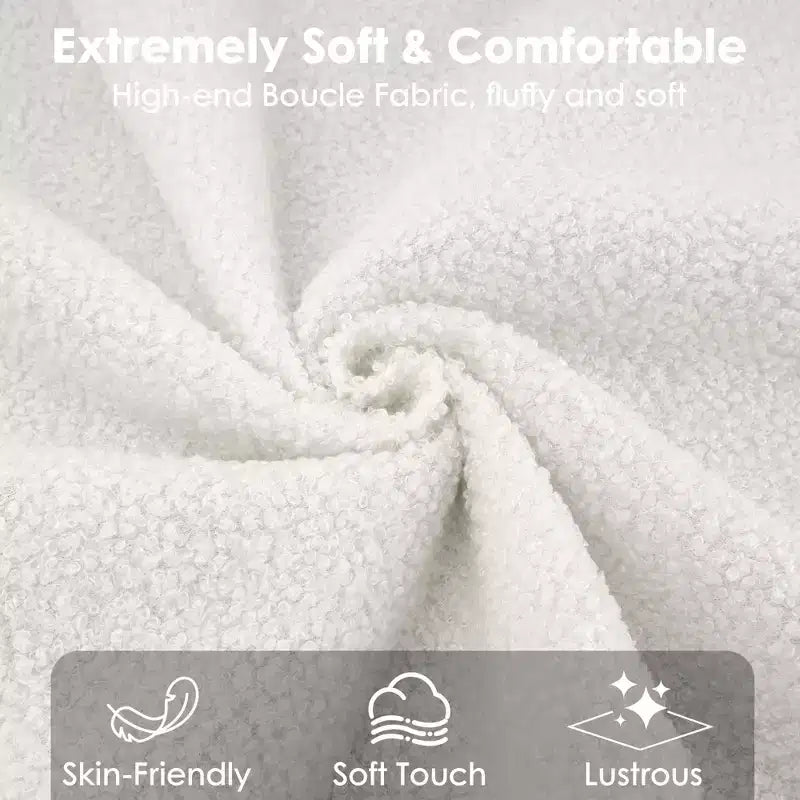 Letto Imbottito con Struttura a Piattaforma per Bambini - Simpatica Testiera Morbida o in Bouclé - Robusti Supporti a Doghe in Legno - Silenzioso, Nessun Box Spring Necessario
