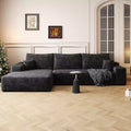 107 Modern L-Shaped  Sectional Couch with Chaise, Modular Deep-Seat Sofa Couch for Living Room, Bedroom, Family Room-