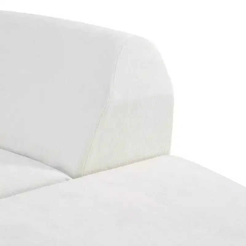 Divano Sezionale Curvo a L Moderno 111 con Pouf, Divano Imbottito a Seduta Profonda, Divano a 3 Posti per Soggiorno e Salotto