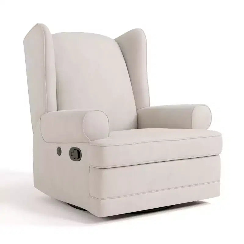   Wingback Upholstered Recliner Glider with USB Charging
