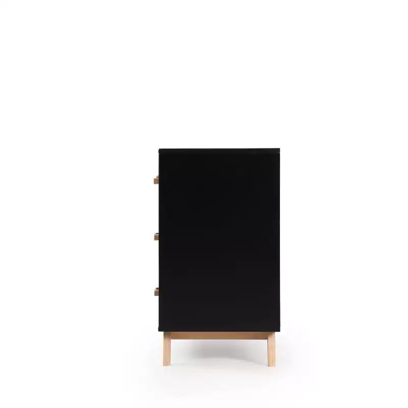 Comò fasciatoio a 5 cassetti (Nero)