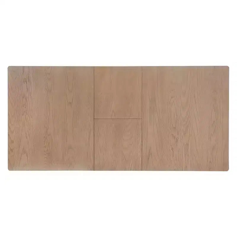 Set da pranzo espandibile in legno di Hevea con sedie rivestite in tessuto di rattan