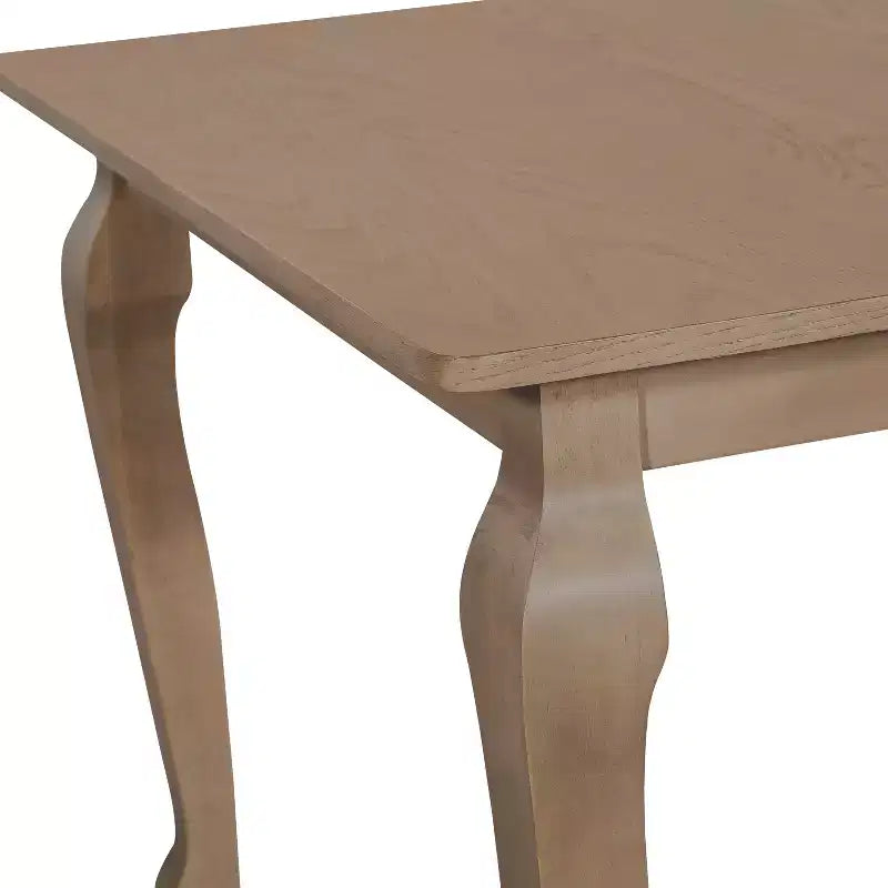 Set da pranzo espandibile in legno di Hevea con sedie rivestite in tessuto di rattan