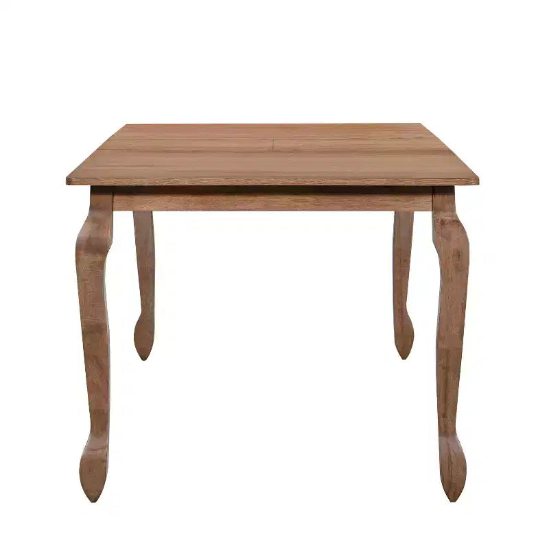 Set da pranzo espandibile in legno di Hevea con sedie rivestite in tessuto di rattan