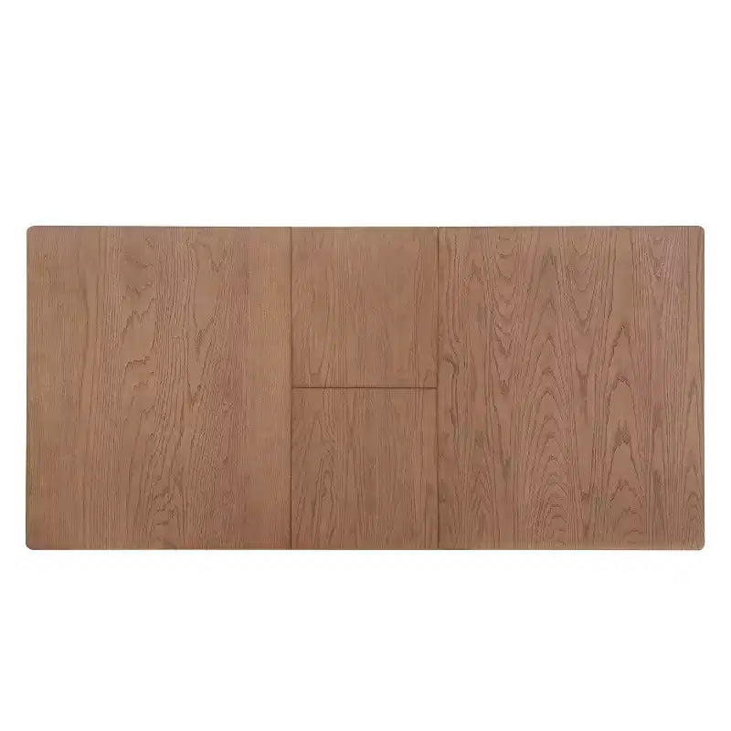 Set da pranzo espandibile in legno di Hevea con sedie rivestite in tessuto di rattan