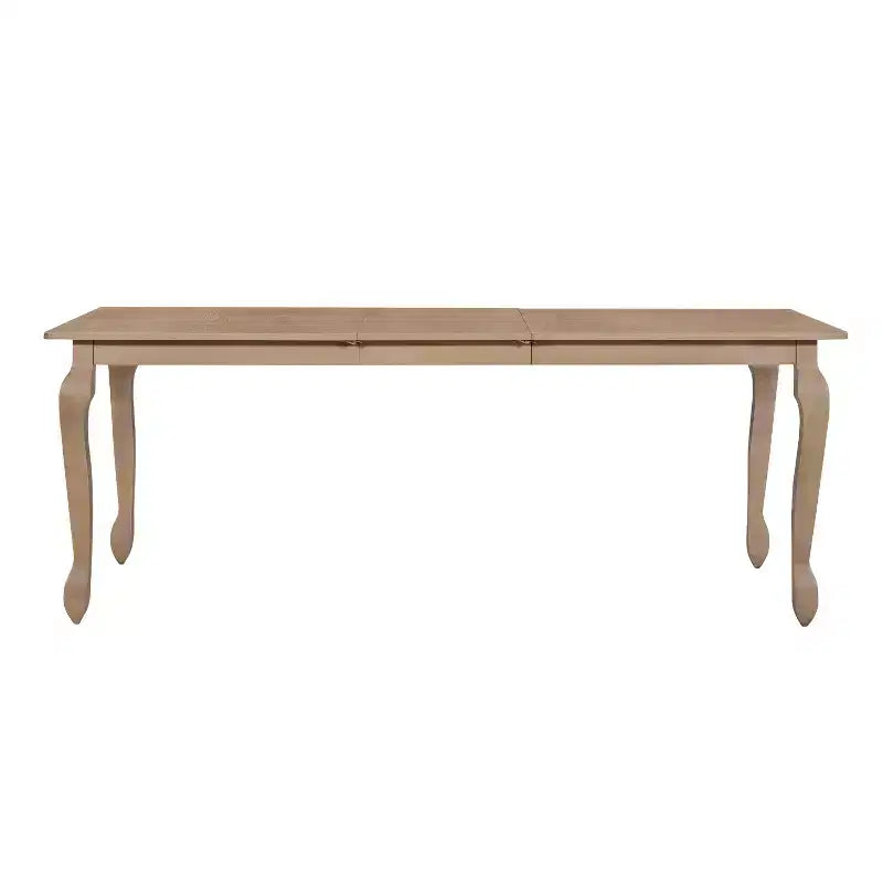Set da pranzo espandibile in legno di Hevea con sedie rivestite in tessuto di rattan