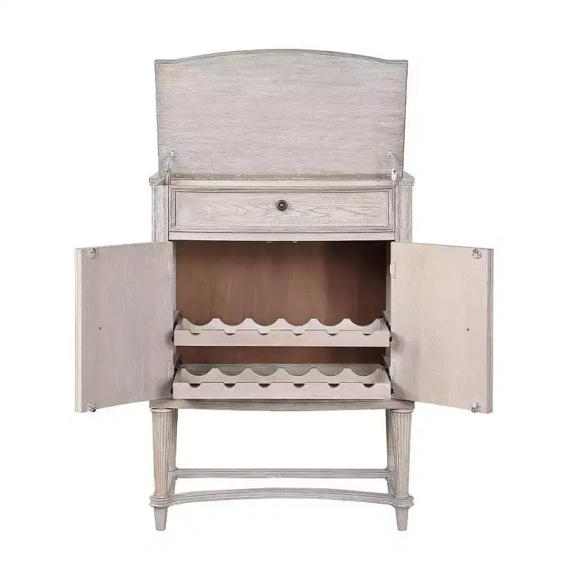 Portabottiglie finitura bianco osso anticato