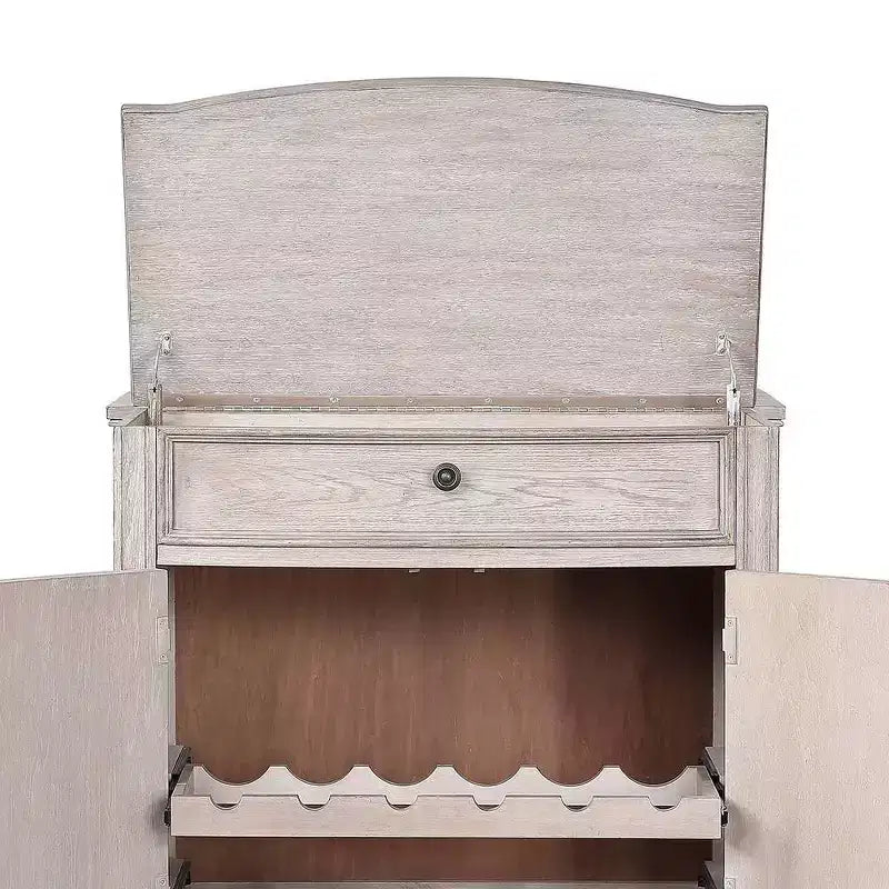 Portabottiglie finitura bianco osso anticato