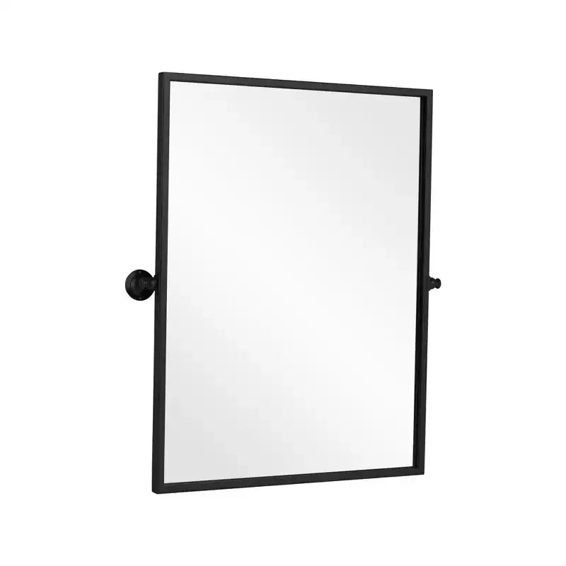 Specchio per bagno girevole con cornice in metallo