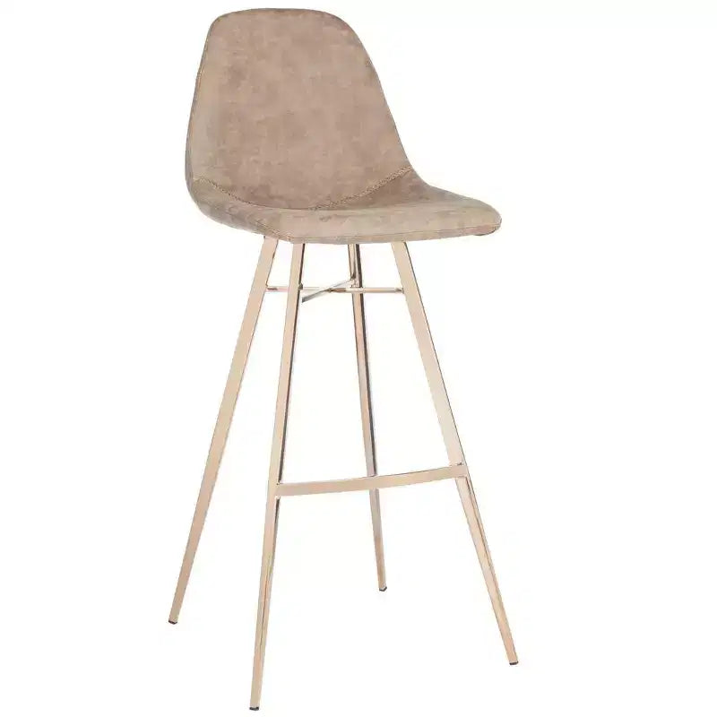 Sgabello da bar imbottito da 76 cm con schienale imbottito e poggiapiedi, struttura in acciaio inossidabile
