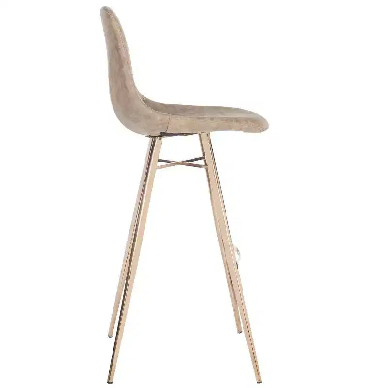 Sgabello da bar imbottito da 76 cm con schienale imbottito e poggiapiedi, struttura in acciaio inossidabile