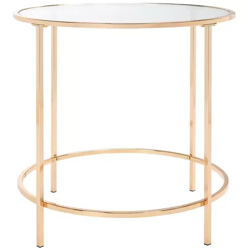  Round Side Table - ACC8004A - Polished Gold - 