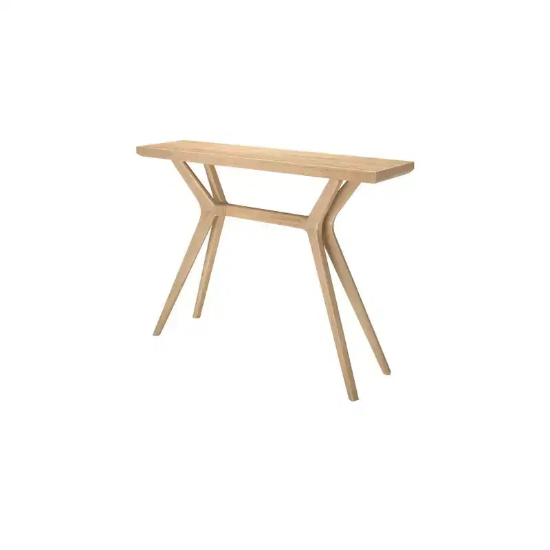 Tavolo Consolle, Tavolo Moderno da Divano in Legno Massello da 46 Pollici, Tavolino Stretto da Ingresso per Corridoio, Dietro il Divano, Soggiorno