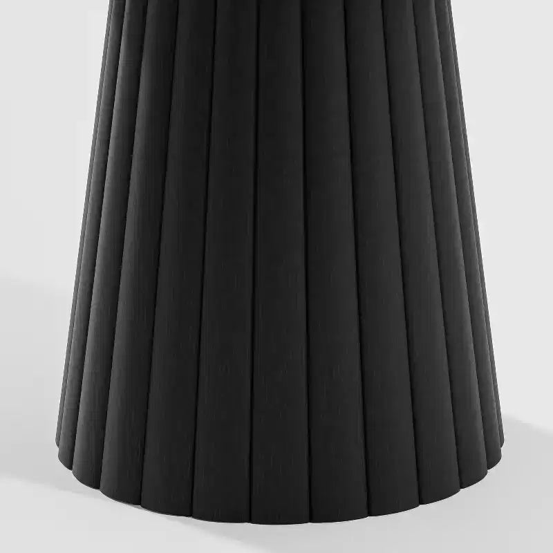 Tavolo da Pranzo Rotondo Nero in Legno Sintetico, Tavolo da Pranzo Personalizzato con Base di Design